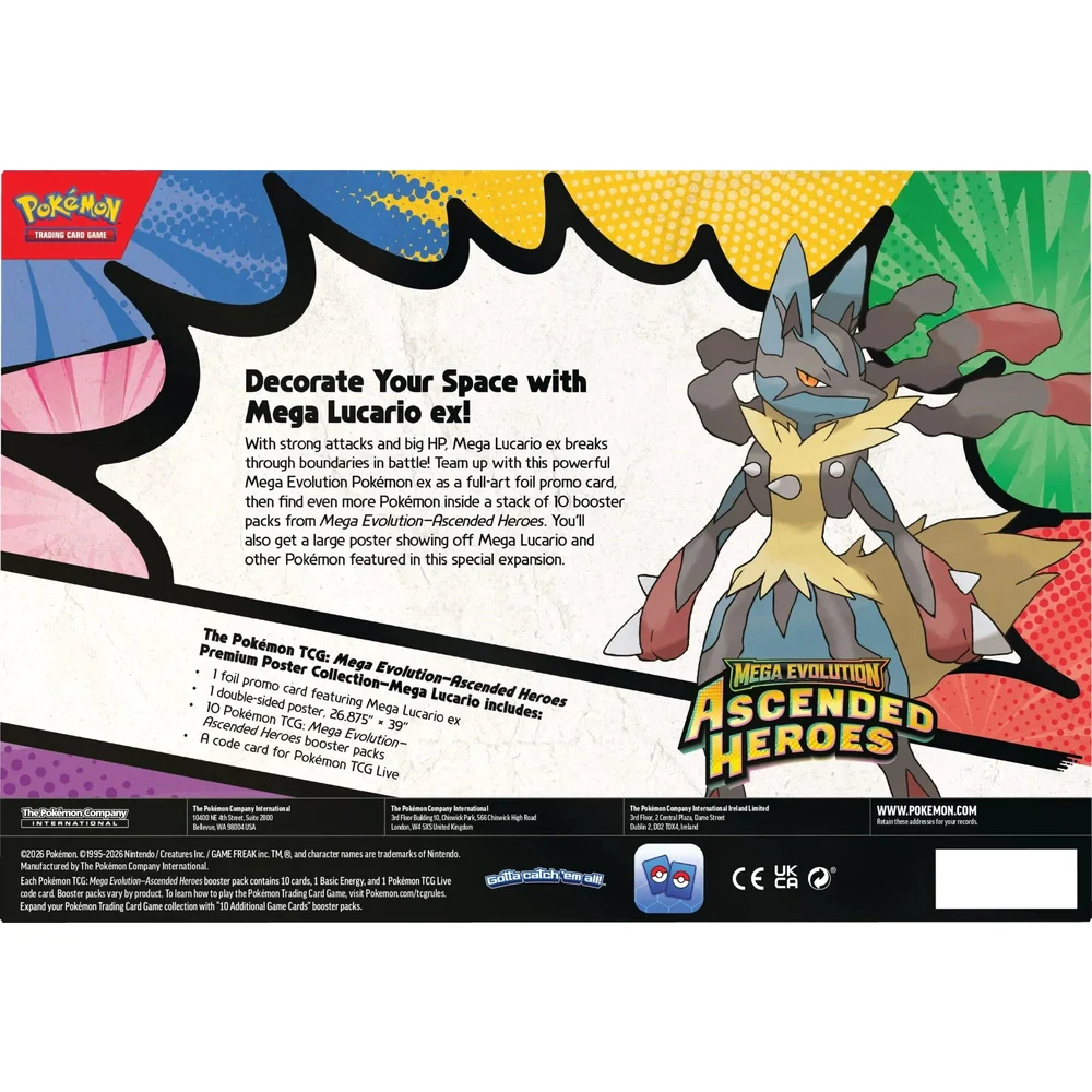 Maks 1 per pers. Pokemon Ascended Heroes Premium Poster Collection - Mega Lucario - Image 3