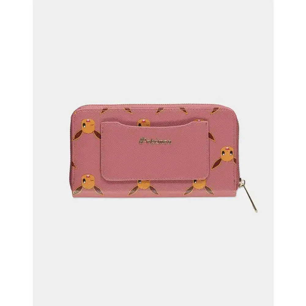 Pokemon Eevee lommebok med glidelås - rosa AOP design - Image 2